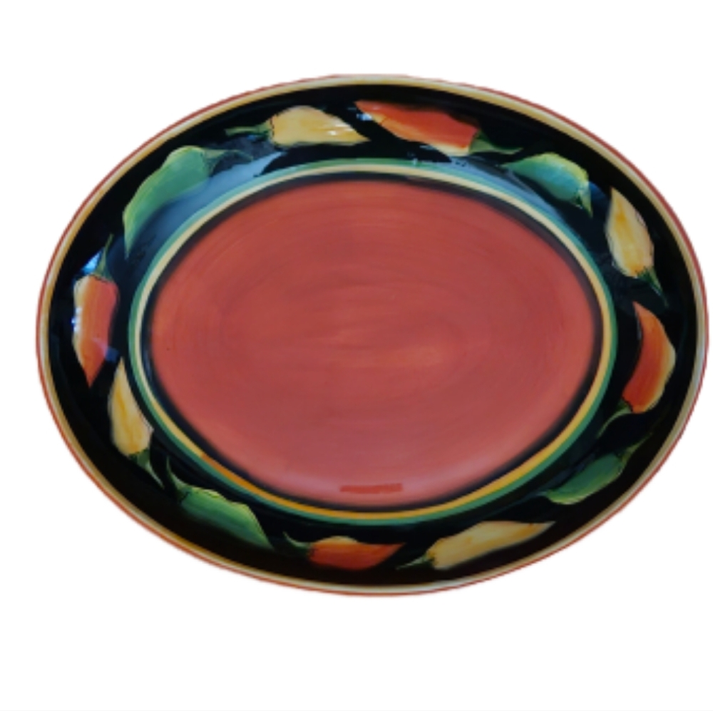 *NWOT Clay Art StoneLite Jalapeno Oval Serving Platter